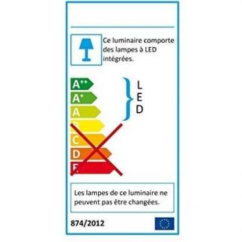 Xanlite Projecteur LED 20W Noir à détection