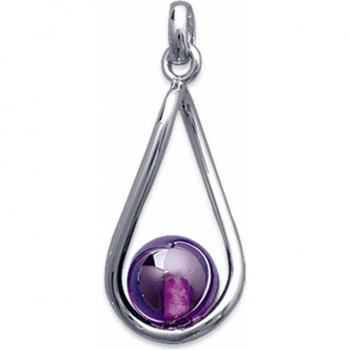 Pendentif Argent Perla Violet Améthyste