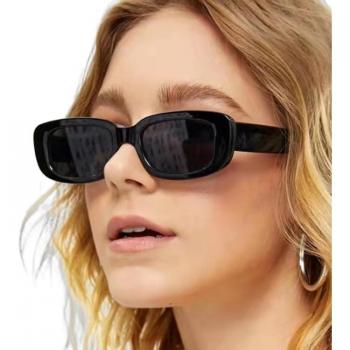 Black Rectangular Sunglasses for Golf