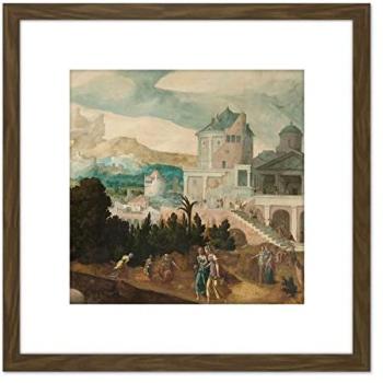 Jan Van Scorel Bathsheba Landscape – 8x8 Wooden Mounted Art