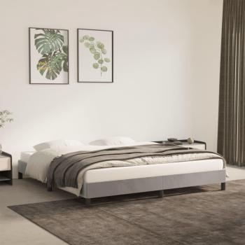 Vidaxl Bettgestell Samt Hellgrau 160x200 Cm