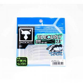 Jackall Soft Lure SW Light Game Tide Curly 2.8 Clear Glow Crush – 6500 Edition