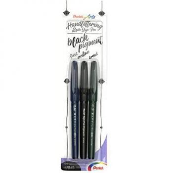 Pentel XSESP15/3 Pincel Negro – Tinta Pigmentada