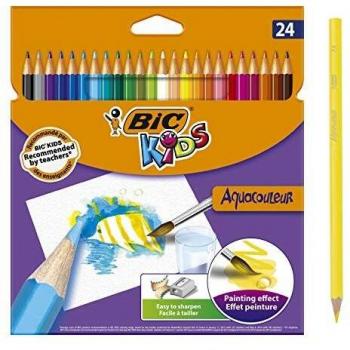 BIC Kids Aquacouleur Crayons de Couleur Aquarellables