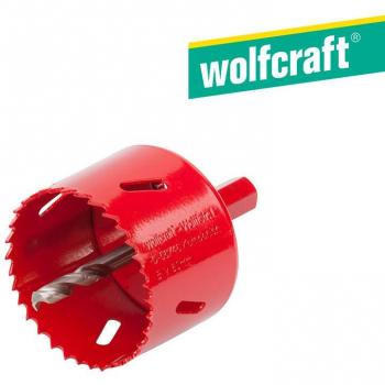 Sierra de corona bim 60 mm con adaptador y broca piloto Wolfcraft