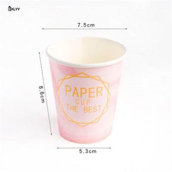 Decorative Disposable Coffee Cups 10 Pieces