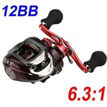 Carrete de Pesca Confiar 12BB 6.3 – Bastidor Izquierdo, 10 Ball Cojinetes y Embrague Unidire