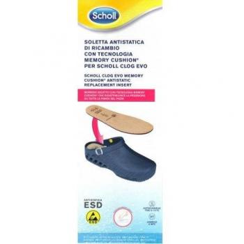 Scholl Clog Evo Memory Cushion Antistatic Insoles Taupe Size 39