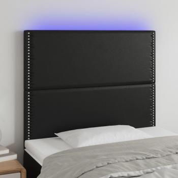 Testiera a led nero 90x5x118/128 cm in Similpelle Vidaxl Nero