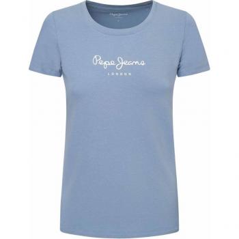 Vibrante VSL Azul Claro y Blanco Camiseta Mujer XXS