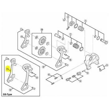 Shimano RD-6800 GS Soporte de Poleas Interior