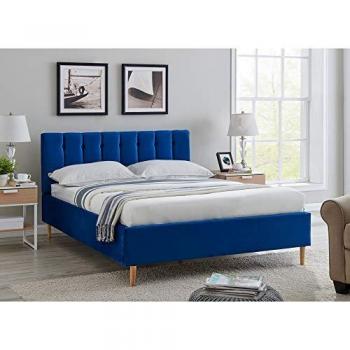 Mobilier Déco Valentina Lit de Jour, Bois, Bleu, 2 Personnes