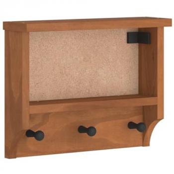 VidaXL Wall-mounted Coat Rack SANDNES 45x12x35 cm Solid Wood Pine