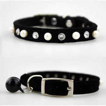 Collar para Gato con Campana y Accesorios de Perlas