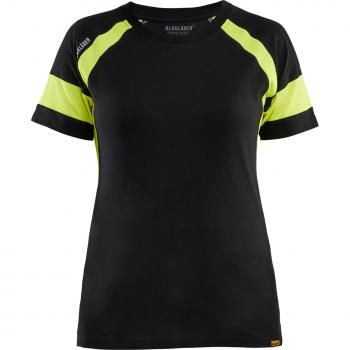 T-shirt de travail femme haute visibilité Femyanmare 3524 Noir/jaune Fluo XXXL
