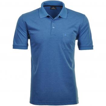 RAGMAN Poloshirt für Herren, kurzarm, Farbe: Blau, Größe: XXXL