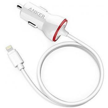 Anker Caricatore da auto 12W con connettore Lightning incorporato