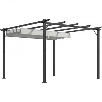 Light Grey 3x3m Aluminium BBQ Shelter