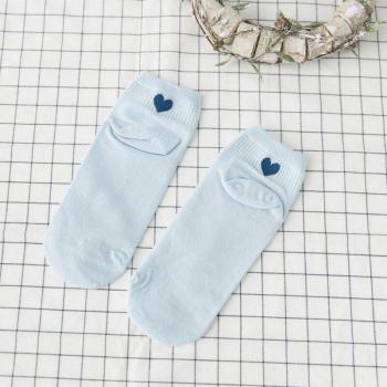 Medias de algodón con diseño de corazones para chicas