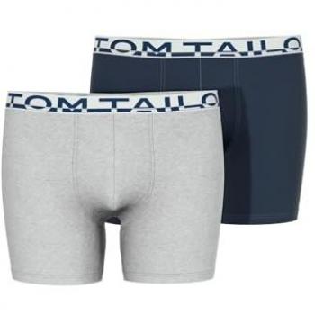 Slim Fit Herrentrunk Tom Tailor – hellgrau melangiert, M, Label an der Taille