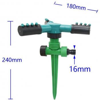 Plastic Base 3-Arm Sprinkler