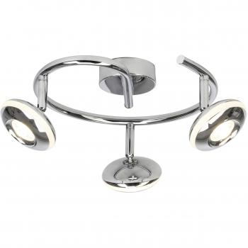 Brilliant Deckenleuchte More mit 3 LED Spots in Chrom, warmwe