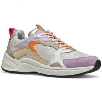 Calzado GEOX Zarvia A en Blanco Lechoso con Tallo Lila