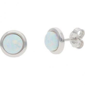 JuwelmaLux Ohrstecker „Lustiger Opal“ – Zweiteiliges Paar aus 925 Silber (Edelmetall-Schmuckstück enthalten)