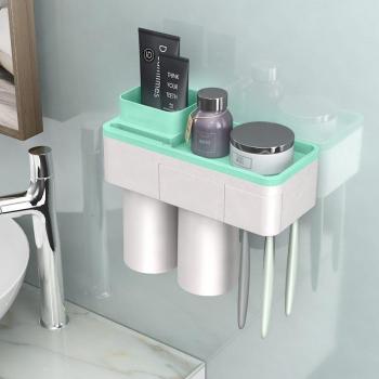 Set de accesorios de baño con soporte de cepillo de dientes y exprimidor de pasta