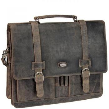 Harolds, Handtasche, Antico Aktentasche II Leder 42 cm, Braun