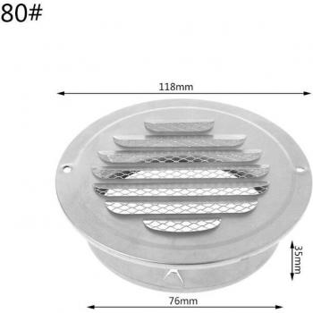 Rejilla redonda de acero inoxidable para ventilación exterior