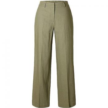 Women's Tania‑Rita Vetiver Wide‑Leg Dress Pant – Mediumweight Green (S34)