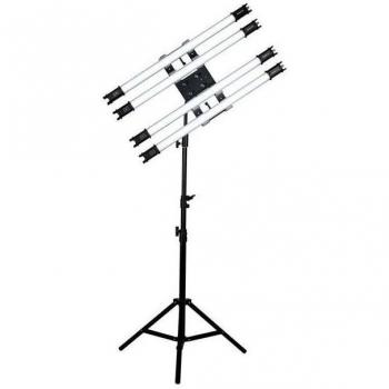 NanLite T12 LED Tube Quad Bank Mount with 5/8 Receiver