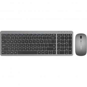 Teclado Inalámbrico Recargable para Gaming con Ratón 2.4G, Compatible con Macbook y HP