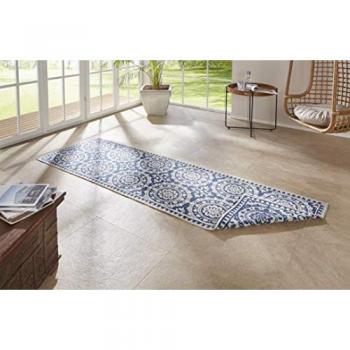 Jardin Reversible Blue Runner Rug 80cm x 350cm