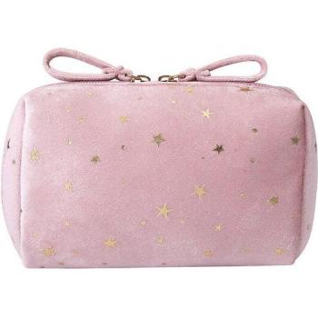 Women’s Star Print Velvet Makeup Bag