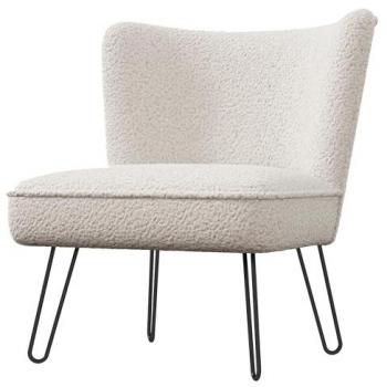 Doose Sense Poltrona Lounge Fizz, tessuto Bouclé, colore Ecru