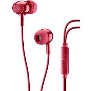 Écouteurs AQL Rouge avec Microphone Intra-Auriculaires