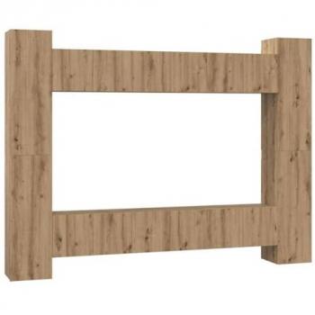 Scaffalature TV 10 Componenti in Legno Massiccio (30,5×30×90 cm)