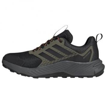Adidas Terrex Tracefinder 2 Climaproof Trail Running Shoes (Men) – Olive Strata/Black/Semi‑Impact Orange – UK 9.5