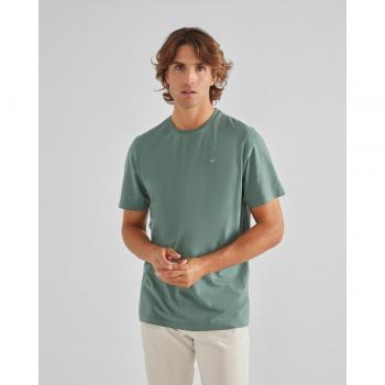 Camiseta verde de manga corta para hombre