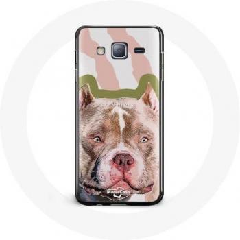 Samsung Galaxy J7 2016 Case with Brown Pitbull Dog Design