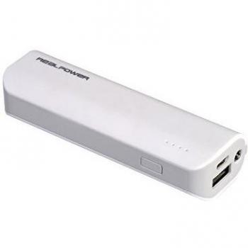 Energia on the Go PB‑2600 Realpower, 2600 mAh con Torcia