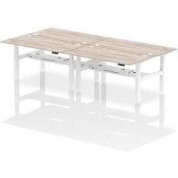 Air Back-to-Back 1600 x 800mm Height Adjustable 4 Person Bench Desk