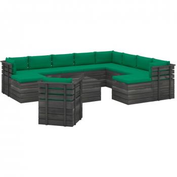 Vidaxl Pallet Lounge 12x con pin fijo