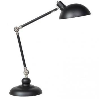 Lámpara de escritorio Meramec ajustable metal negro