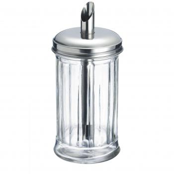 Westmark Zuckerdosierer »New York« – 300 ml, Glas/Rostfreier Edelstahl – Silber/Transparent