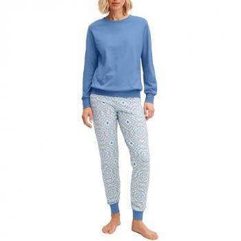 CALIDA Pyjama Set „Cotton Special“ L Blau – Bequemer Nachtkomfort für Damen