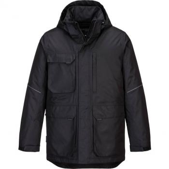 Portwest 10-Taschen Winterparka Schwarz