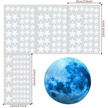 Blue Moon and Star Luminous Decoration Pack